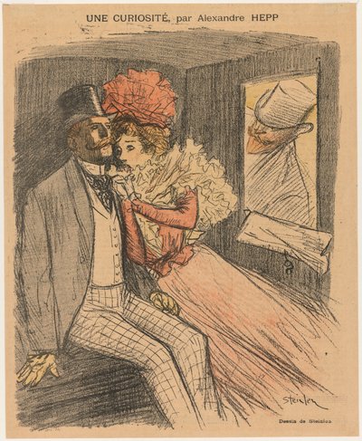 ギル・ブラスのイラスト: 好奇心、アレクサンドル・ヘップ作、1897年。 作： Théophile Alexandre Steinlen