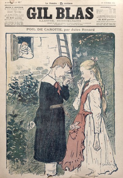 1895年10月20日、「ギルブラス」でジュールズレナード（1864-1910）が描いた「Poil de Carotte」のイラスト 作： Théophile Alexandre Steinlen
