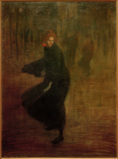 路上の若年労働者 作： Théophile Alexandre Steinlen