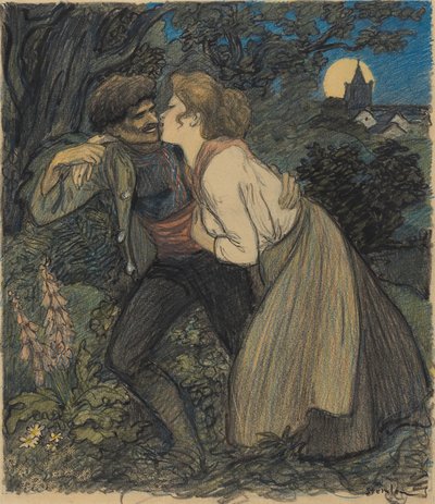 オオカミ犬 作： Théophile Alexandre Steinlen