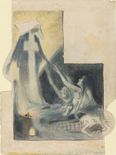 貧しい人々の死 - ボードレール、1894年。 作： Théophile Alexandre Steinlen