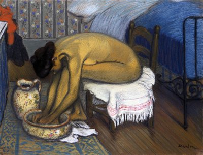 The Bath by Steinlen, Theophile Alexandre (1859-1923) 作： Théophile Alexandre Steinlen