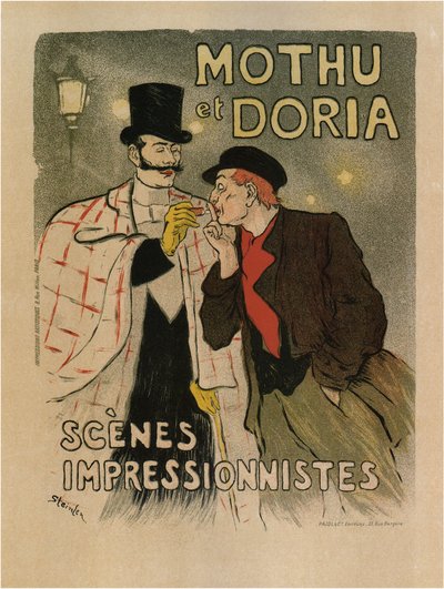 モスとドリア。印象派のシーン、1893 作： Théophile Alexandre Steinlen