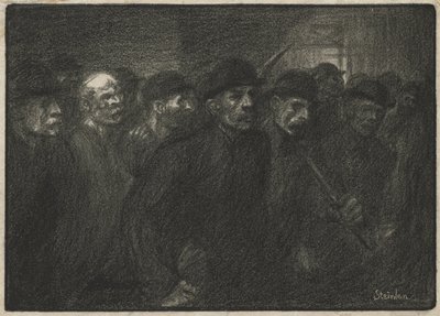 工場を出る労働者たち 作： Théophile Alexandre Steinlen