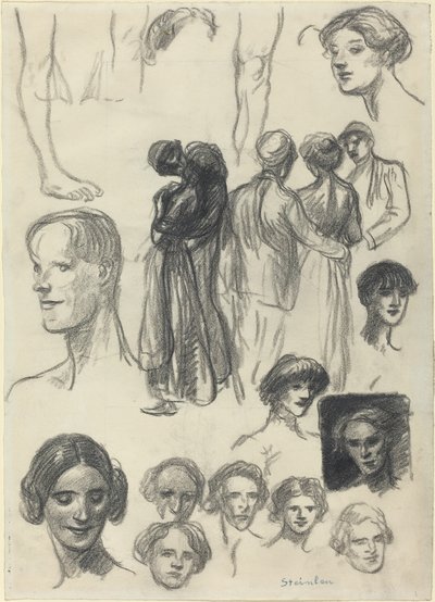 スケッチのシート 作： Théophile Alexandre Steinlen