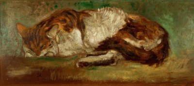 Th。A.シュタインレン、眠っている猫 作： Théophile Alexandre Steinlen