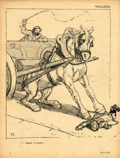 バタープレート、色で風刺する 作： Théophile Alexandre Steinlen