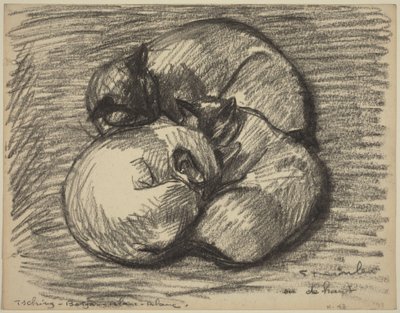 猫たち: ツィング、バツァル、ブランブラン 作： Théophile Alexandre Steinlen