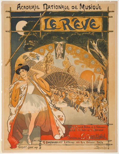 夢、1891。 作： Théophile Alexandre Steinlen