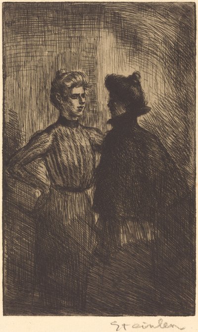 出会い、1902年。 作： Théophile Alexandre Steinlen