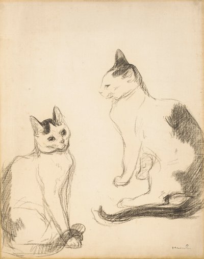 二匹の猫;二匹の猫 作： Théophile Alexandre Steinlen