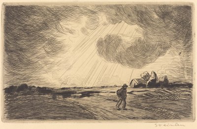 19 世紀後半から 20 世紀初頭にかけての雷雨。 作： Théophile Alexandre Steinlen