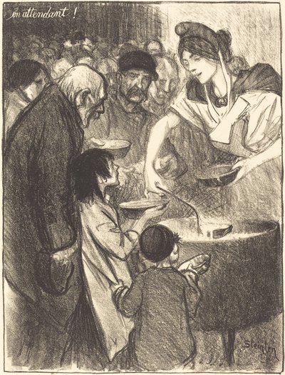 付き添い人、1895年。 作： Théophile Alexandre Steinlen