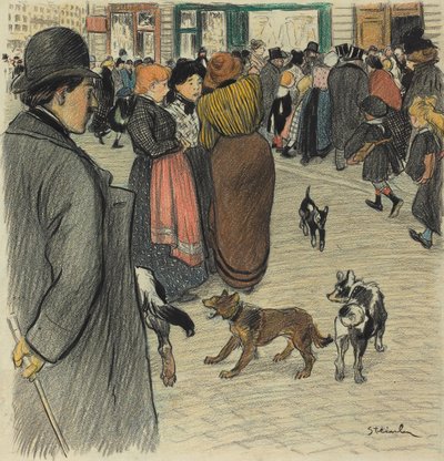 群衆を見ている 作： Théophile Alexandre Steinlen