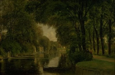 運河。 フレデリクスヴァーク、ジーランド 作： Thorald Brendstrup