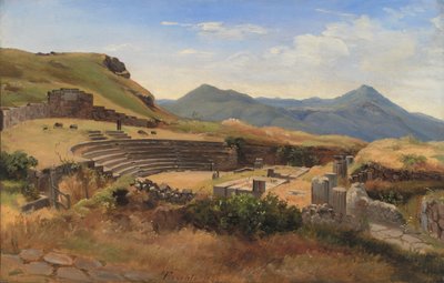 トゥスクルム、イタリアのアンティーク劇場の遺跡 作： Thorald Brendstrup