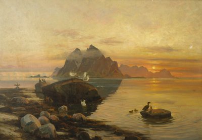 バードライフ（キャンバスに油彩） 作： Thorolf Holmboe