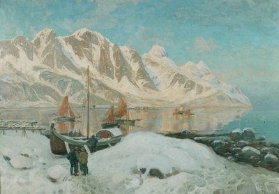 北ノルウェー（キャンバスに油彩） 作： Thorolf Holmboe