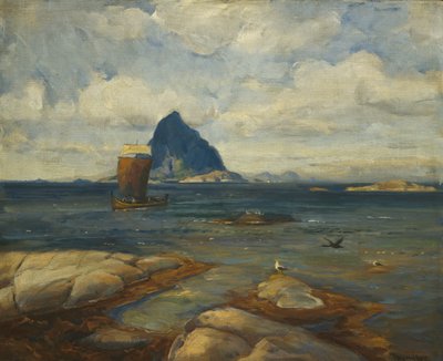 夏の日、ロースト（絵画） 作： Thorolf Holmboe