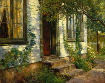 古い家の壁の太陽、Fredriksvern 作： Thorolf Holmboe
