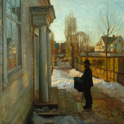 無題（オルガングラインダー）1906年（キャンバスに油彩） 作： Thorolf Holmboe