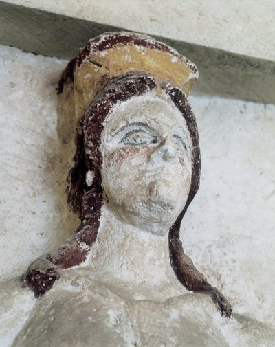 トラキア人のスベシュタリの墓、アトラスの女性像の細部、紀元前3世紀（石像 作： Thracian Thracian