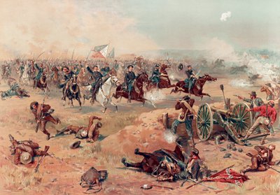 パブのウィンチェスターでのシェリダンの最終突撃。 1886年。 作： Thure de Thulstrup