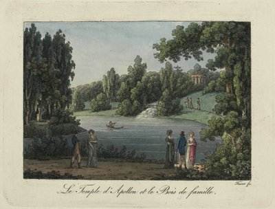 パブロフスク公園のアポロ神殿とカスケード神殿、1810年代。 作： Thurner