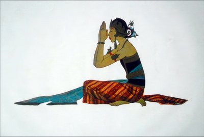 古典的なジャワのダンサー 作： Thyra Kleen