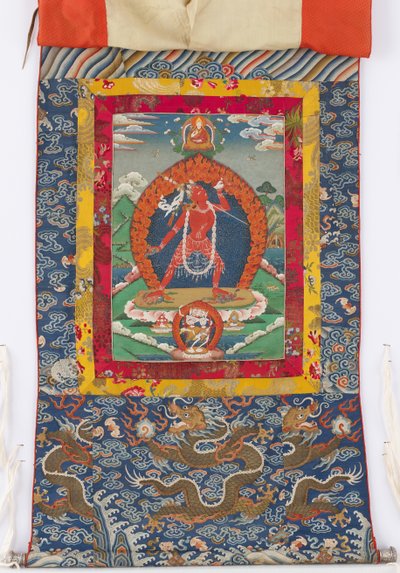 ダキニ、19世紀の絵画、19世紀と18世紀の織物の境界 作： Tibetan School