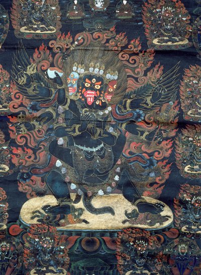 マンダラ（塗られた羊皮紙） 作： Tibetan School