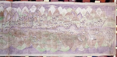 ツァリロンコールの月末（塗装布） 作： Tibetan School