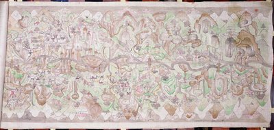 ツァリロンコールの太陽の終わり（塗られた布） 作： Tibetan School