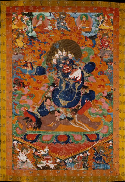 死神の破壊者ヤマンタカ、1700〜30年頃 作： Tibetan School
