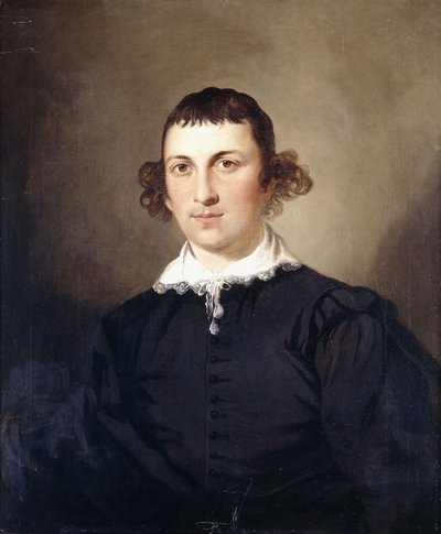 1769年、ブラックヴァンダイクの衣装を着た紳士の肖像、おそらくライト氏 作： Tilly Kettle