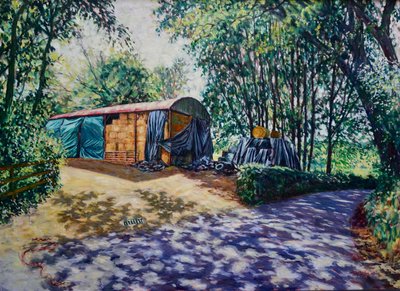 Haylage and Baleage 2019 (キャンバスに油彩) 作： Tilly Willis