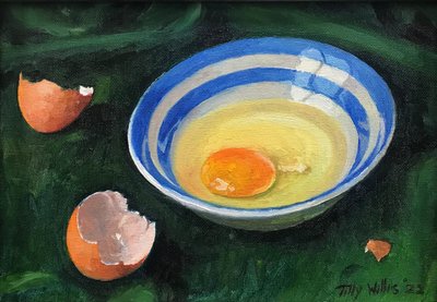 サマセットエッグ、2022年（船上油彩） 作： Tilly Willis