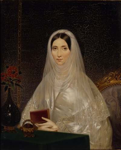 Countess Tatyana Golitsyna Potemkina、1840年代の肖像 作： Timofei Andreyevich Neff