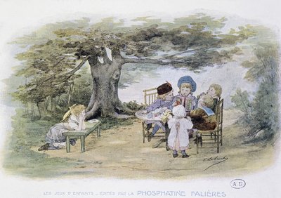 子供の遊び。本の読み聞かせ-デス・ド・ロブリション、フォスファティンファリエール編、v.1920 作： Timoleon Marie Lobrichon
