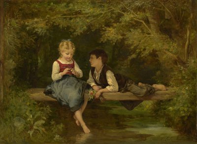初恋、1872年頃 作： Timoleon Marie Lobrichon
