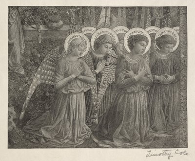 古いイタリアの巨匠：天使のグループ、1888年から1892年。 作： Timothy Cole