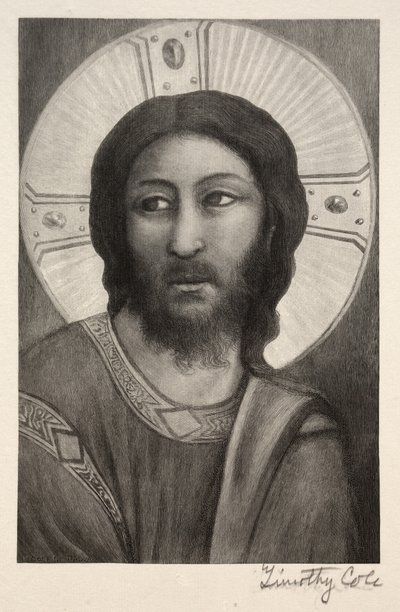 古いイタリアのマスター：キリストの頭、1888年から1892年。 作： Timothy Cole