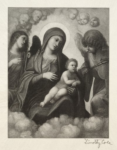 古いイタリアのマスター：栄光のマドンナと子供、1891年。 作： Timothy Cole