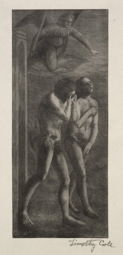 オールドイタリアンマスターズ：パラダイスからの追放、1888年。 作： Timothy Cole