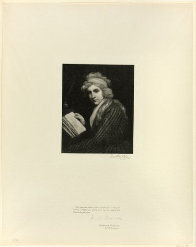 オールドイングリッシュマスターのメアリーウォルストンクラフトの肖像画 作： Timothy Cole