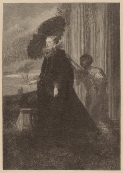 ニコラ・カッタネオ侯爵夫人、エレナ・グリマルディ侯爵夫人 作： Timothy Cole after Sir Anthony van Dyck