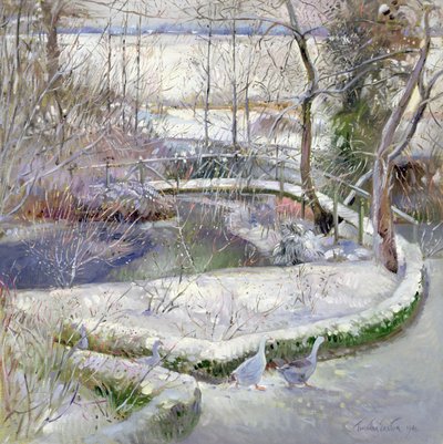 柳の木にかかる橋 作： Timothy Easton