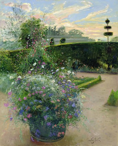 さつまいもの木に白いヒナギク（油彩・キャンバス 作： Timothy Easton