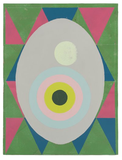 Egg is the Answer, 2023（キャンバスにラテックス、コラージュ、エナメル） 作： 
