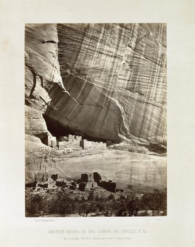 ニューメキシコ準州、カニョン・デ・シェルの古代遺跡 作： ティモシー・H・オサリバン